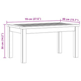 Coffee Table Light acacia 70 x 40 x 36 cm Solid Acacia Wood - Close-Up Angle