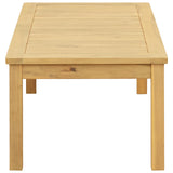 Coffee Table Light acacia 90 x 50 x 36 cm Solid Acacia Wood - Side View