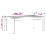 Coffee Table Light acacia 90 x 50 x 36 cm Solid Acacia Wood - Close-Up Angle