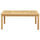 Coffee Table Light acacia 110 x 60 x 45 cm Solid Acacia Wood - Front View