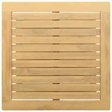Side Table Oil Natural 45 x 45 x 45 cm Solid Acacia Wood - Close-Up Angle