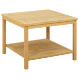 Side Table Oil Natural 60 x 60 x 45 cm Solid Acacia Wood - Rear View