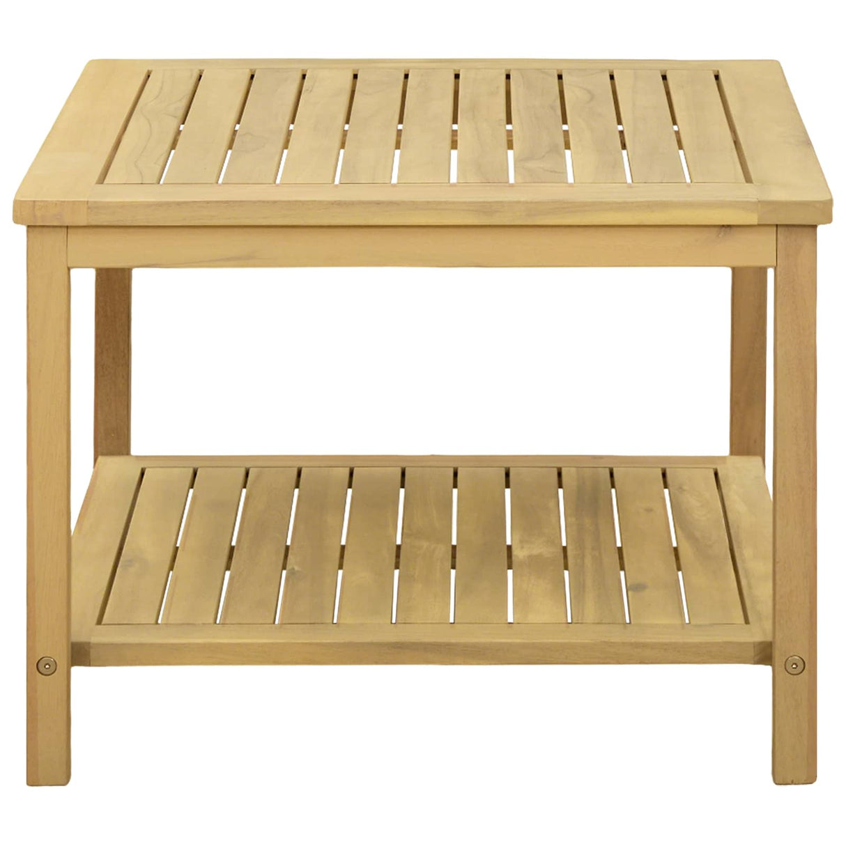 Side Table Oil Natural 60 x 60 x 45 cm Solid Acacia Wood