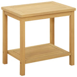 Side Table Oil Natural 50 x 35 x 45 cm Solid Acacia Wood - Rear View