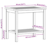 Side Table Oil Natural 50 x 35 x 45 cm Solid Acacia Wood - Extra Image