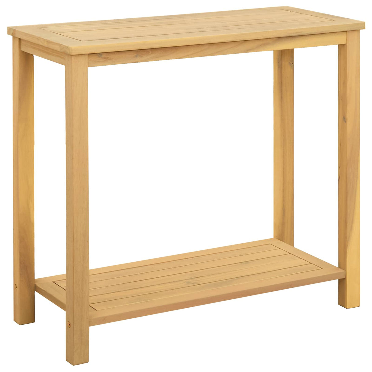 Garden Console Table with Storage Light acacia 80 x 35 x 75 cm