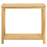Garden Console Table with Storage Light acacia 80 x 35 x 75 cm - Front View