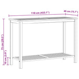 Garden Console Table Light acacia 110 x 40 x 75 cm