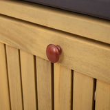Storage Bench with Cushion with Storage 120 x 63 x 84 cm - Close-Up Angle