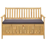 Storage Bench with Cushion with Storage 120 x 63 x 84 cm - Side View