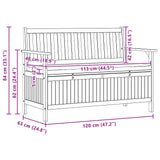 Storage Bench with Cushion with Storage 120 x 63 x 84 cm