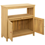 Garden Console Table Light acacia 80 x 35 x 75 cm