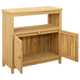 Garden Console Table Light acacia 80 x 35 x 75 cm - 45-Degree Angle