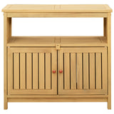 Garden Console Table Light acacia 80 x 35 x 75 cm - Rear View