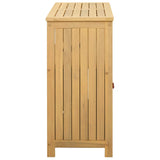 Garden Console Table Light acacia 80 x 35 x 75 cm - Close-Up Angle