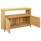 Garden Console Table with Storage Light acacia 110 x 35 x 75 cm - Top-Down View