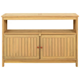 Garden Console Table with Storage Light acacia 110 x 35 x 75 cm