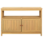 Garden Console Table with Storage Light acacia 110 x 35 x 75 cm