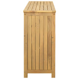 Garden Console Table with Storage Light acacia 110 x 35 x 75 cm