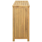 Garden Console Table with Storage Light acacia 110 x 35 x 75 cm