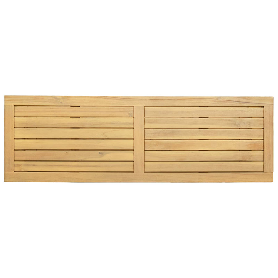Garden Console Table with Storage Light acacia 110 x 35 x 75 cm