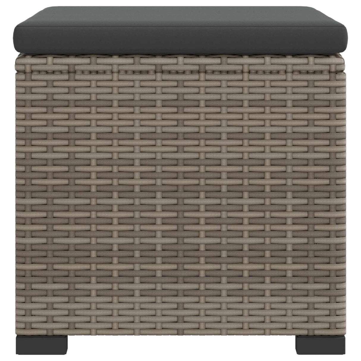 Garden Footstool with Cushion 40 x 30 x 40 cm
