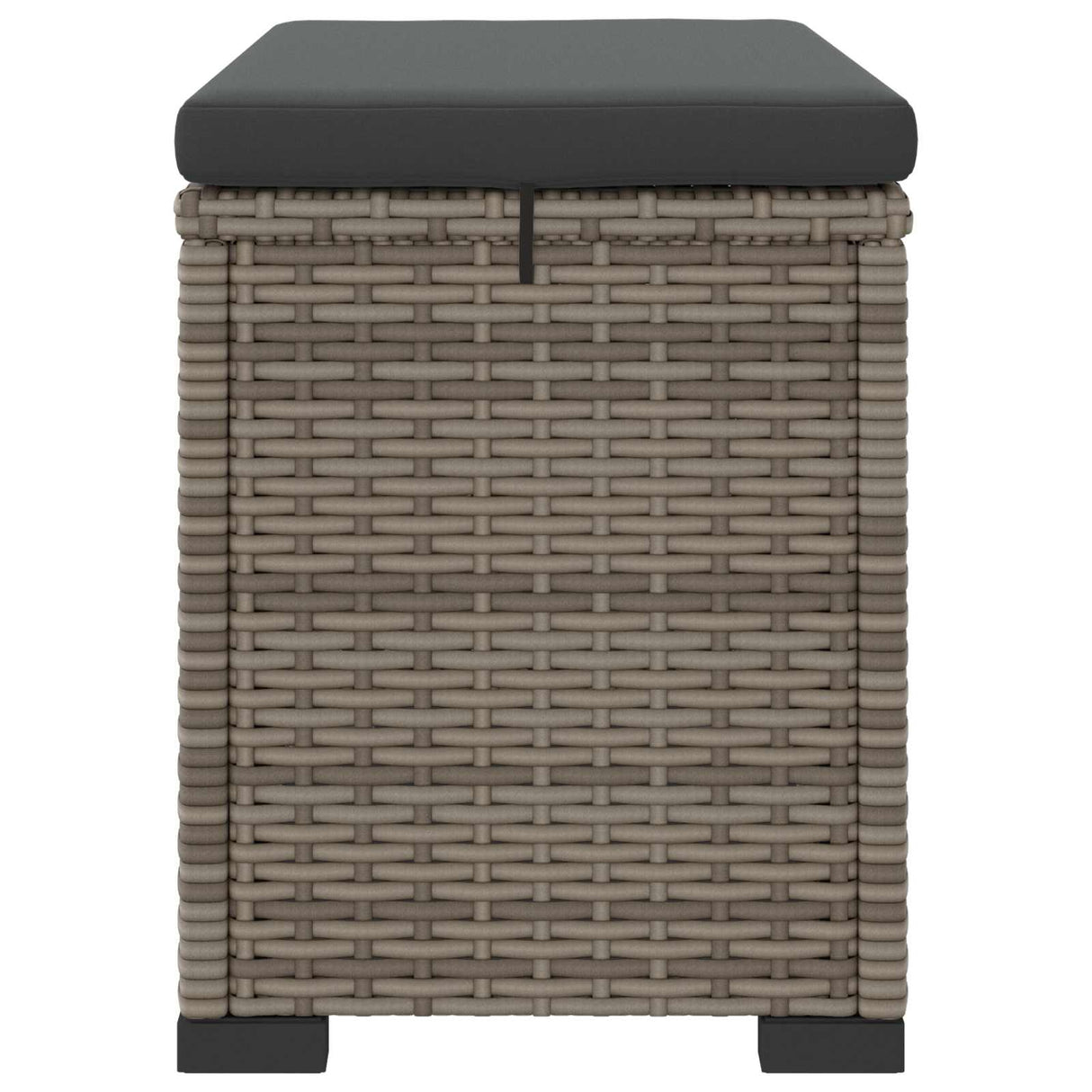 Garden Footstool with Cushion 40 x 30 x 40 cm