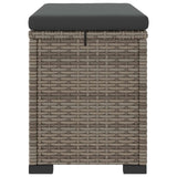 Garden Footstool with Cushion 40 x 30 x 40 cm