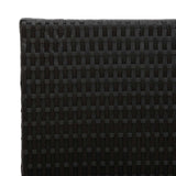 Tall Planter Black 55 x 22 x 70 cm Poly Rattan - Rear View