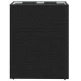 Tall Planter Black 55 x 22 x 70 cm Poly Rattan - Top-Down View