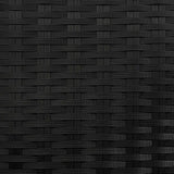 Tall Planter Black 55 x 22 x 70 cm Poly Rattan