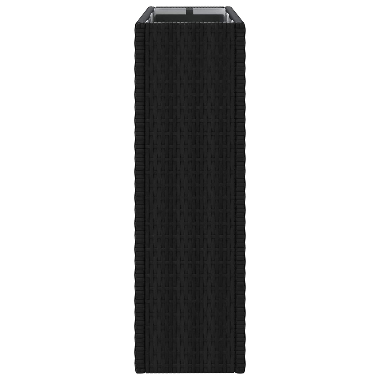 Tall Planter Black 55 x 22 x 70 cm Poly Rattan