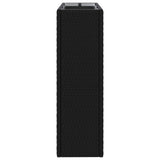 Tall Planter Black 55 x 22 x 70 cm Poly Rattan