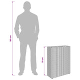 Tall Planter Black 55 x 22 x 70 cm Poly Rattan