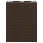 Tall Planter Brown 55 x 22 x 70 cm Poly Rattan