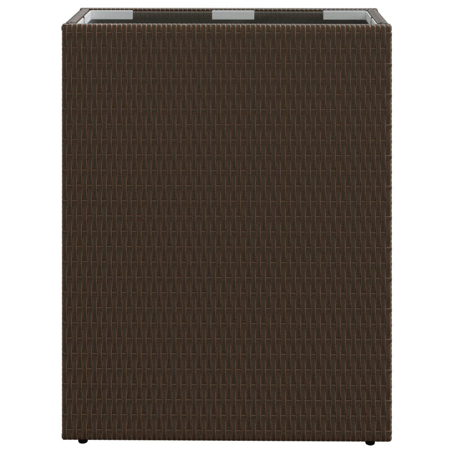 Tall Planter Brown 55 x 22 x 70 cm Poly Rattan