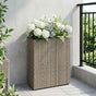 Tall Planter Grey 55 x 22 x 70 cm Poly Rattan