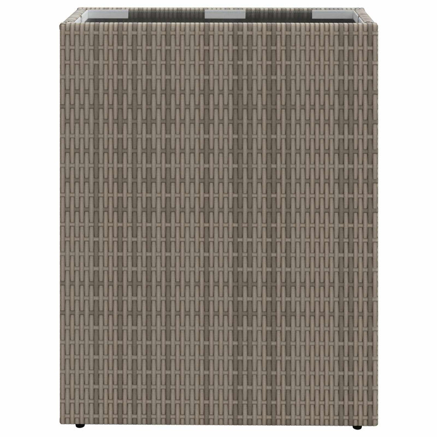 Tall Planter Grey 55 x 22 x 70 cm Poly Rattan