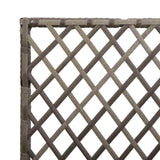 Garden Planter with Trellis Grey 70 x 30 x 135 cm Poly Rattan - Close-Up Angle