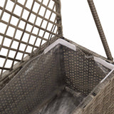 Garden Planter with Trellis Grey 70 x 30 x 135 cm Poly Rattan - Low Angle