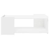 Coffee Table White 90 x 50 x 33 cm Engineered Wood - 45-Degree Angle