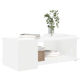 Coffee Table White 90 x 50 x 33 cm Engineered Wood - Side View