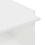 Coffee Table White 50.5 x 50 x 33 cm Engineered Wood - Close-Up Angle
