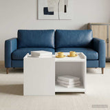 Coffee Table White 50.5 x 50 x 33 cm Engineered Wood