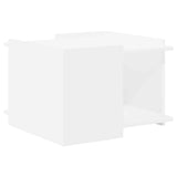 Coffee Table White 50.5 x 50 x 33 cm Engineered Wood - Front View