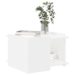 Coffee Table White 50.5 x 50 x 33 cm Engineered Wood