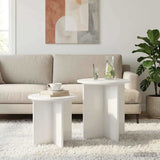 Side Table Set with Storage 2 pcs Engineered Wood