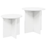 Side Table Set with Storage 2 pcs Engineered Wood