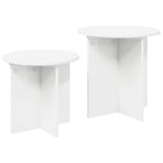 Side Table Set 2 pcs Ø 45 x 45 cm Engineered Wood