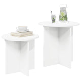Side Table Set with Storage 2 pcs Engineered Wood - Side View